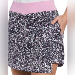 PGA Tour Women's Tie Dye Floral Golf Faux Wrap Skort Size Small